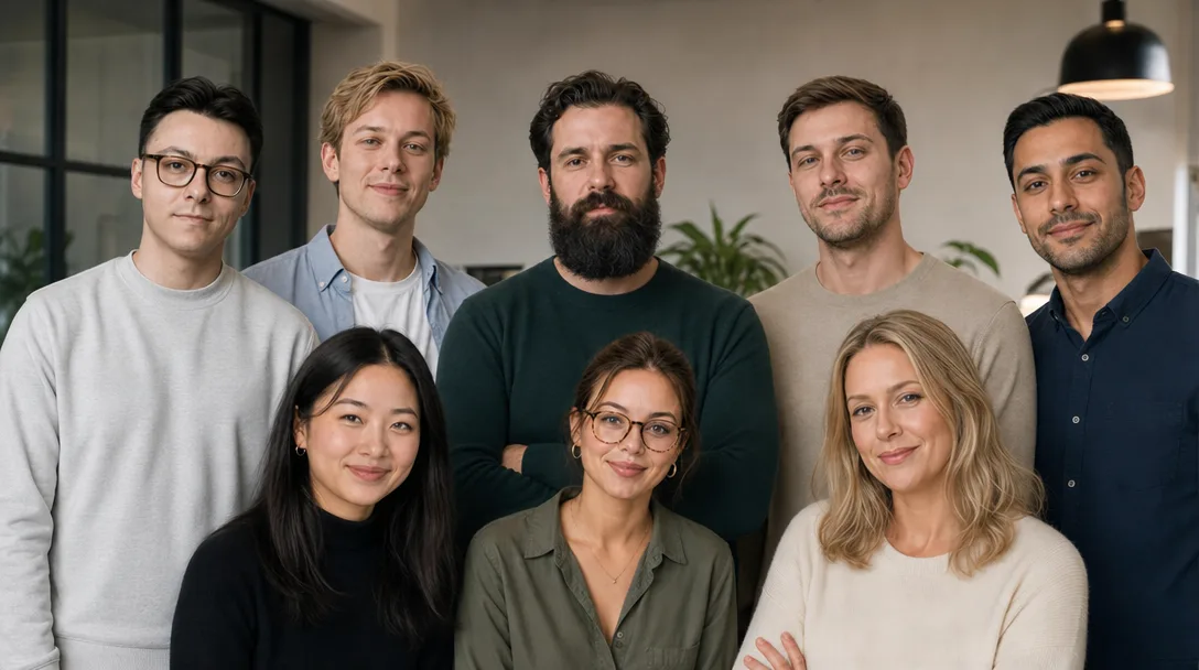 Team aan het werk aan een website